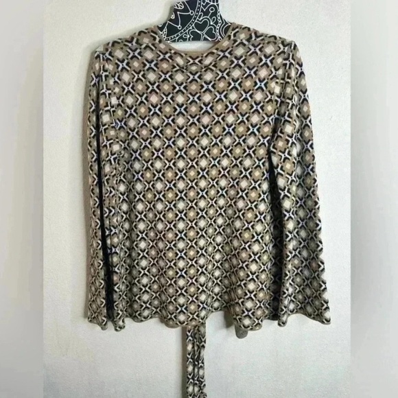 Anthropologie Maeve Geo Jacquard cardigan size Extra small - Picture 3 of 4
